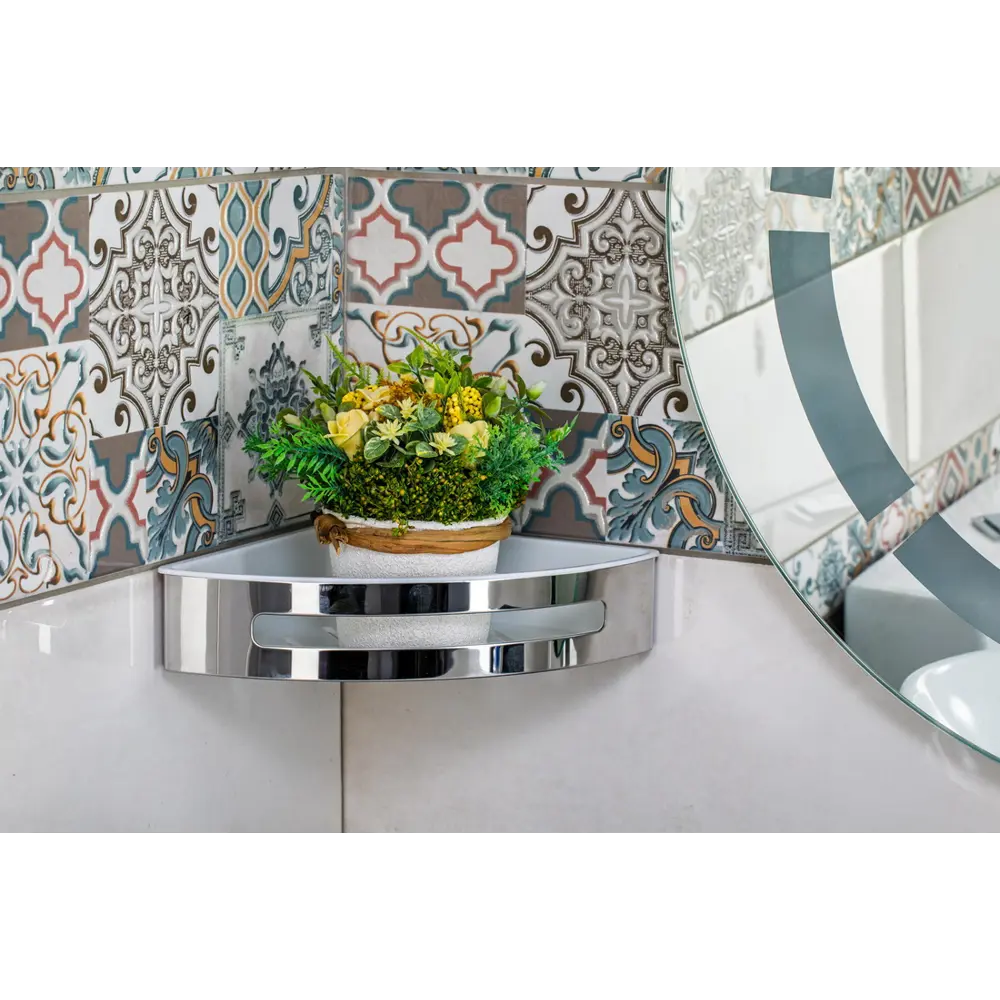 Полка для ванной комнаты угловая 20.6х20.6х6 см BRISSEN Без серии STLM-2144649 - Вид №5