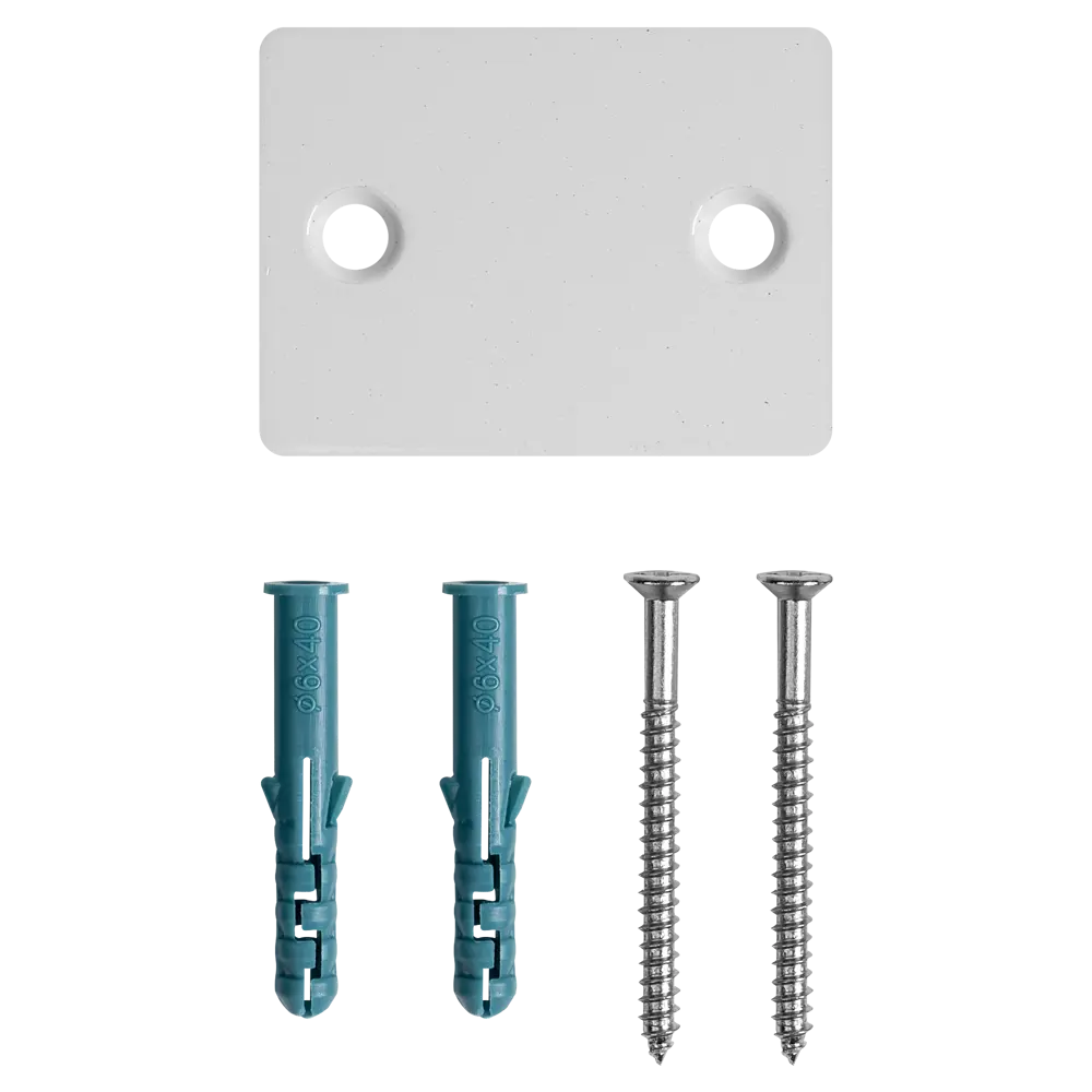 Соединитель для карниза двухрядный Base металл цвет белый Santreyd STLM-2164376 - Вид №1