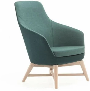 Albaplus Кресло на четырех ножках из бука с высокой спинкой Folha 2018/085/ita