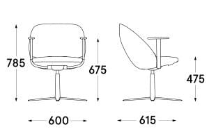 Мягкий стул из ткани MDD PARALEL ARCH-00126944 - Вид №8