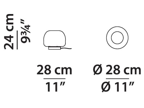 Светодиодная настольная лампа из дутого стекла Baxter Хайку ARCH-00046285 - Вид №1
