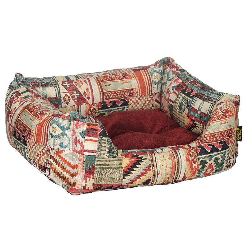 ПР0049672 Лежак для животных Этника 60х50х18см бордовый Pride 