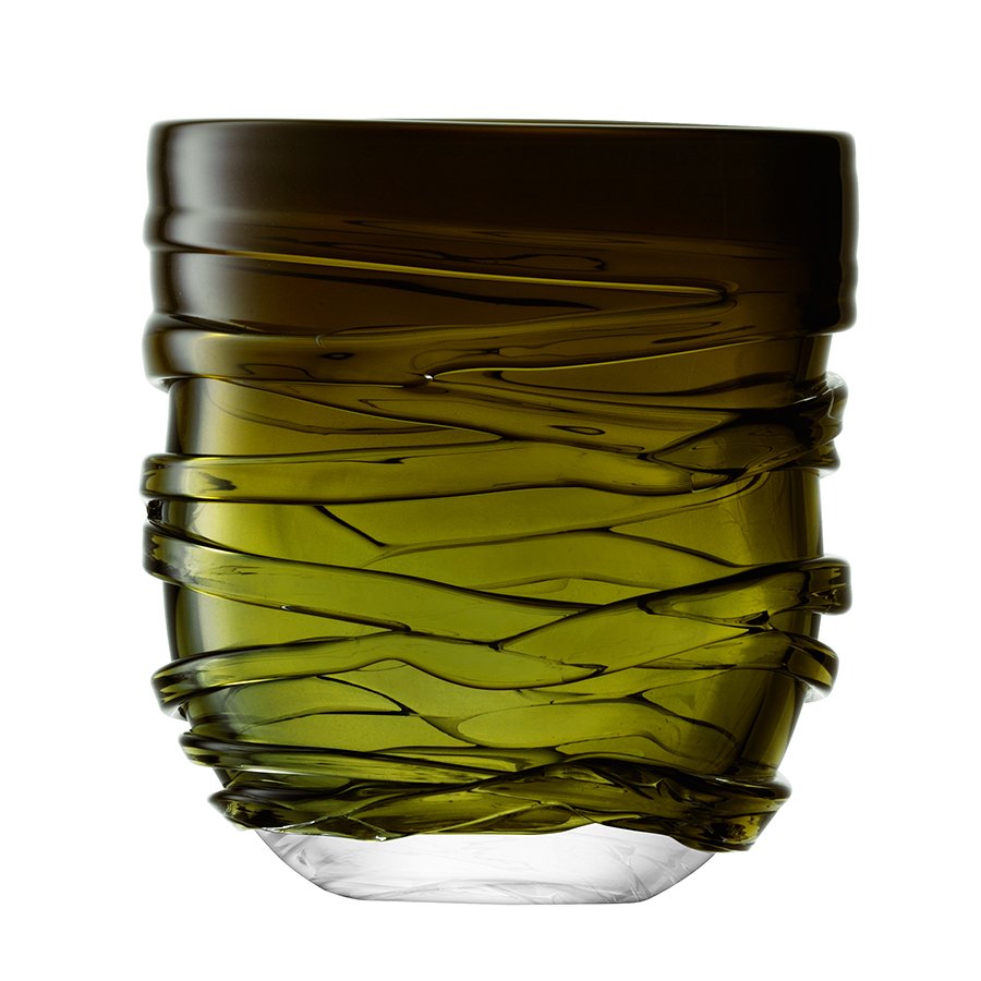 Ваза yarn 26 см тёмно-зелёная LSA INTERNATIONAL ДИЗАЙНЕРСКИЕ 253376 Зеленый  - Вид №1