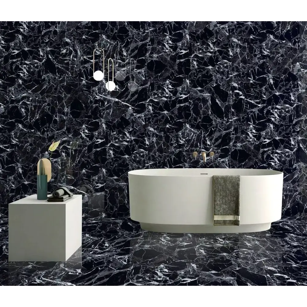 Глазурованный керамогранит End Polar Black 60x120 см 1.44 м² полированный цвет черный Santreyd STLM-2134188