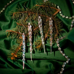 89377719 Новогоднее украшение Сосульки 602 прозрачный 4 шт. STLM-1486801