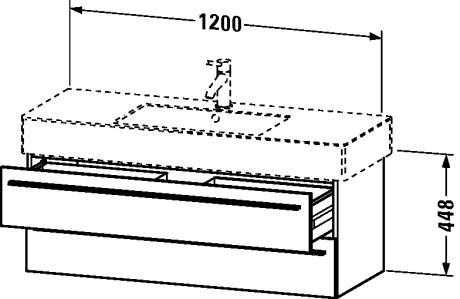 XL635407272 X-Large Тумбочка подвесная Дуб брашированный, натуральный шпон Duravit - Вид №1