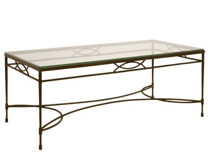 Прямоугольный журнальный столик из нержавеющей стали и стекла JANUS et Cie ARCH-00119523 - Вид №2