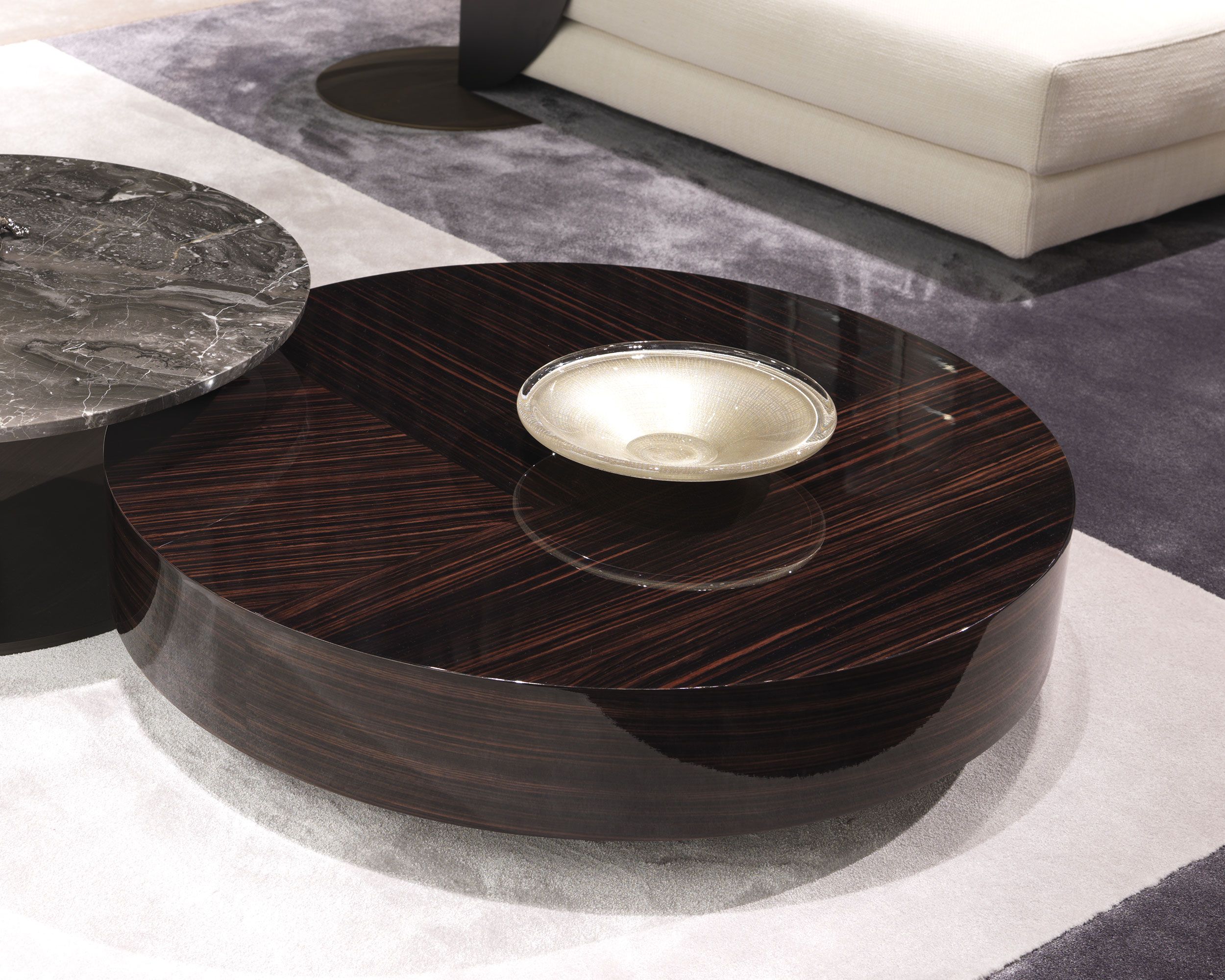 Ebony круглый низкий журнальный столик MisuraEmme GEMINI ARCH-00116817 - Вид №5