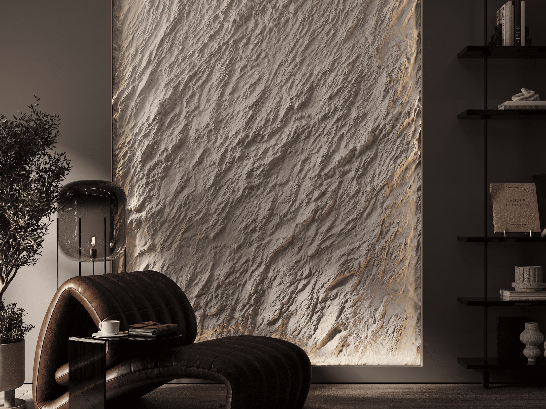 Трехмерная декоративная гипсовая панель WallDeco STONE ARCH-00137041 - Вид №1