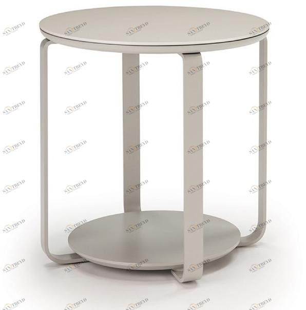 Kendo Mobiliario Низкий круглый журнальный столик с журнальной полкой sun-id-1462667