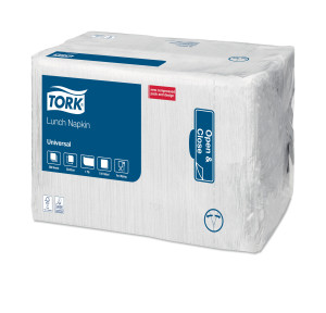50930000 Белая обеденная салфетка, сложения 1/4, 1 слой Tork