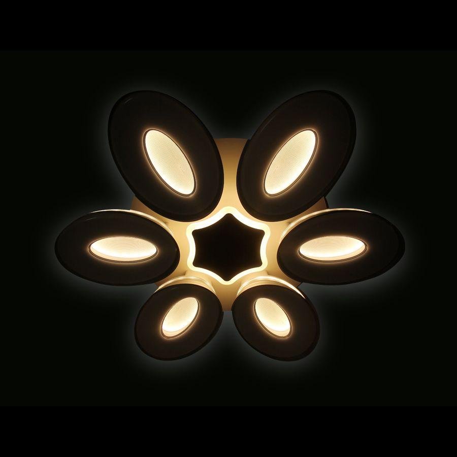 Потолочная светодиодная люстра Ambrella light Orbital Granule FG1022/6+1 WH 144W+80W D1000 AMBRELLA LIGHT ДИЗАЙНЕРСКИЕ, ORBITAL GRANULE 220098 Белый  - Вид №1
