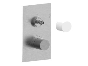 Термостатический смеситель для душа с 2 отверстиями из нержавеющей стали с пластиной