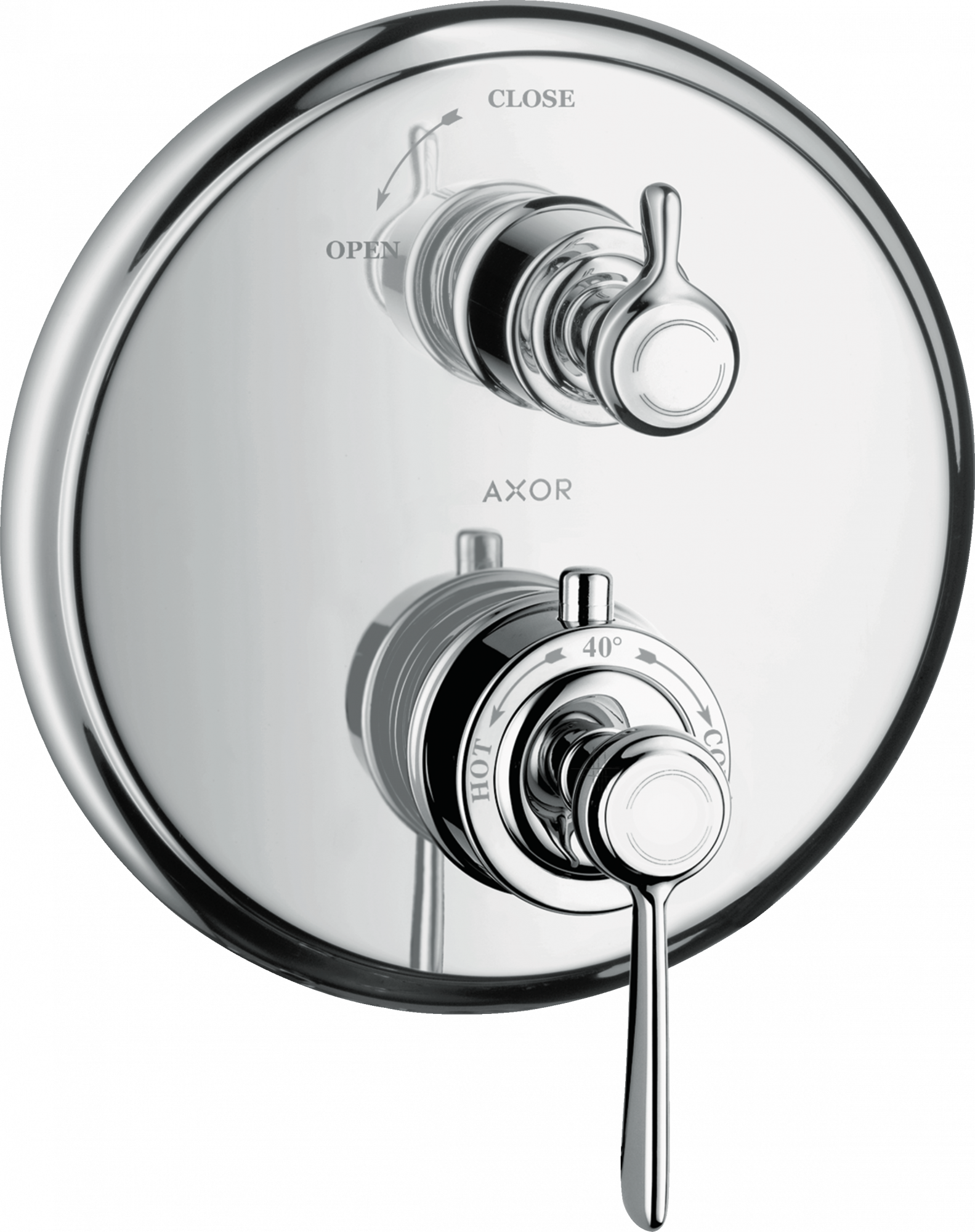 16801000 Термостат скрытого монтажа с рычажной ручкой и запорным вентилем AXOR MONTREUX