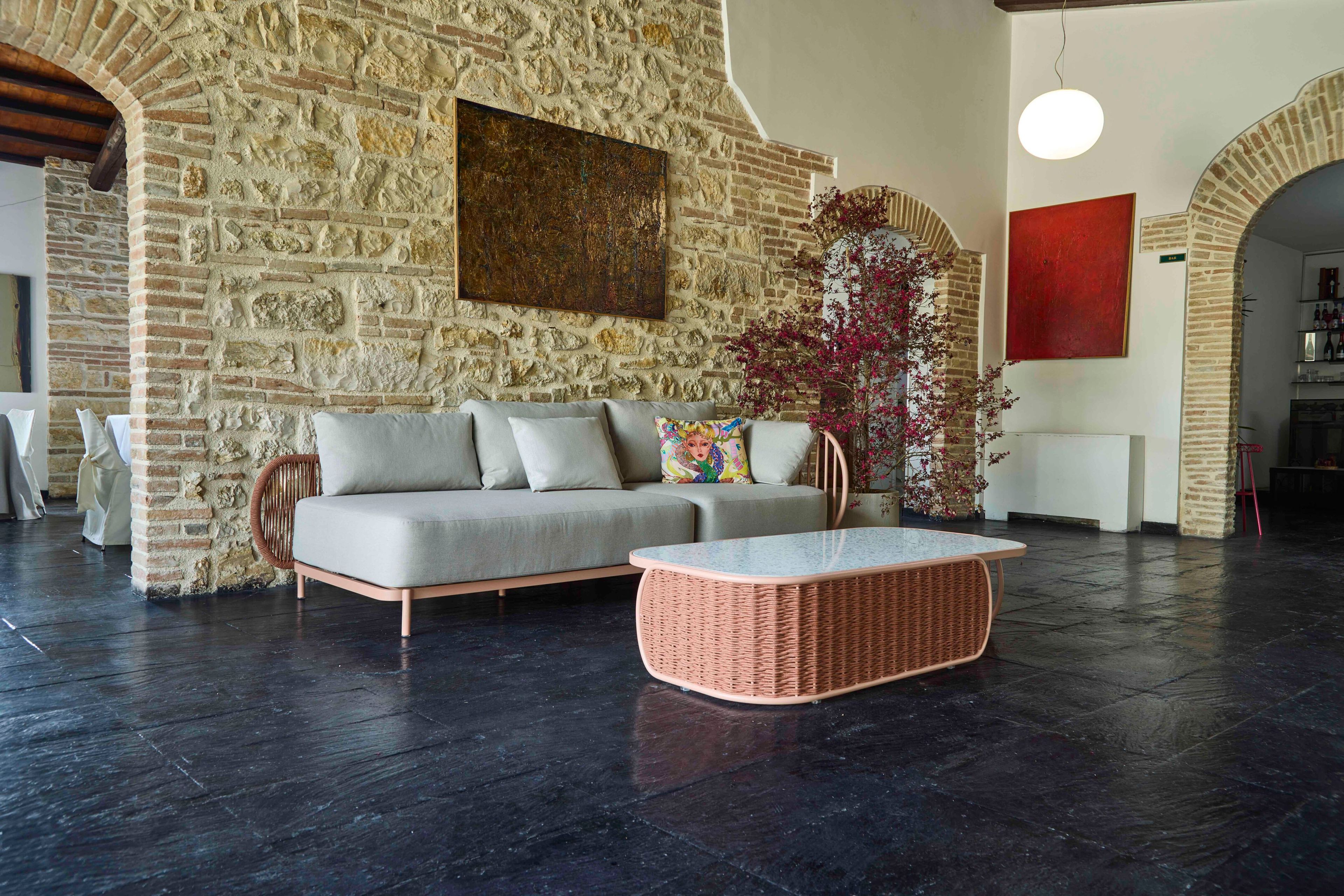 2-местный алюминиевый и Sunbrella® садовый диван YAAZ Ova ARCH-00035718 - Вид №2