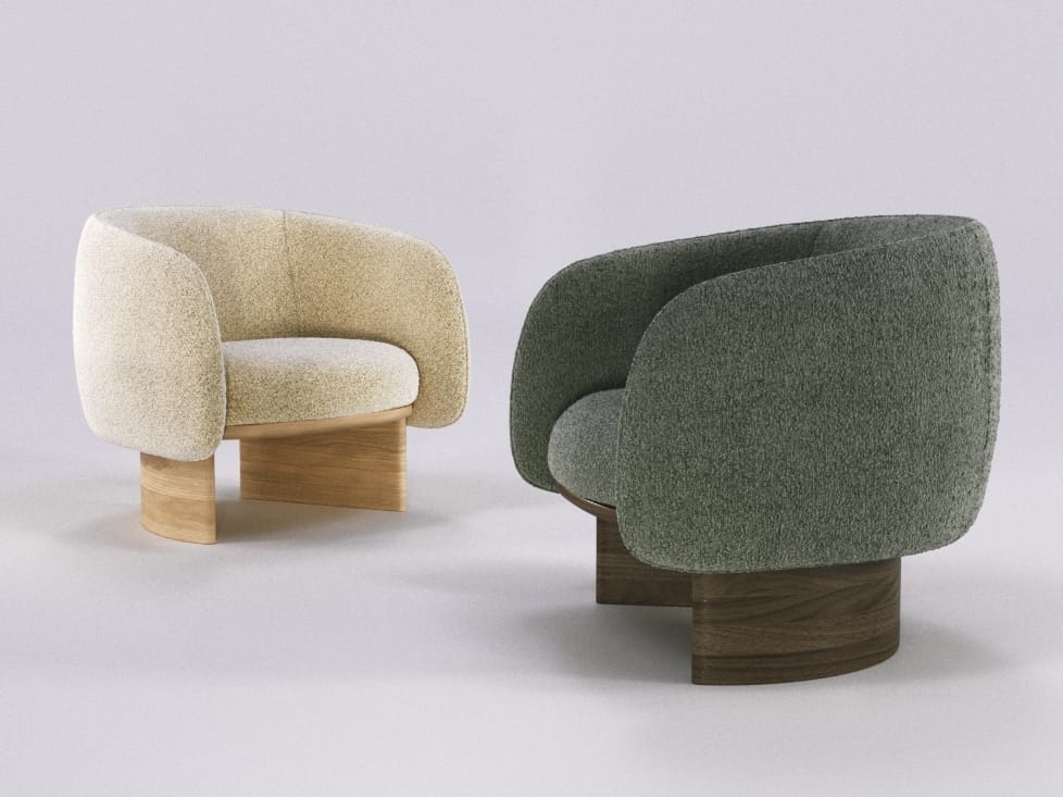 Тканевое кресло с подлокотниками Wewood гнездо ARCH-00029061 - Вид №6