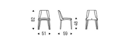 Кожаный стул Cattelan italia WILMA ARCH-00071916 - Вид №3