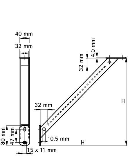 6628230 BIS Подпорка для консолей подпорка для консоли walraven  - Вид №1