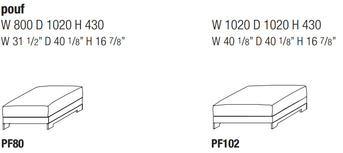 Molteni & C. Пуф из мягкой кожи Reversi sun-id-1375415 - Вид №2