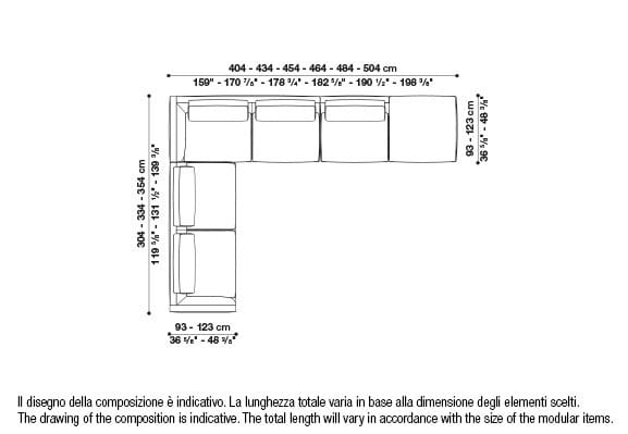 Угловой диван из ткани B&B Italia Ричард ARCH-00040927 - Вид №100
