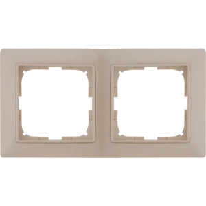 Рамка для розеток и выключателей ABB Basic55 2 поста, цвет белый 13606896 STLM-2147925
