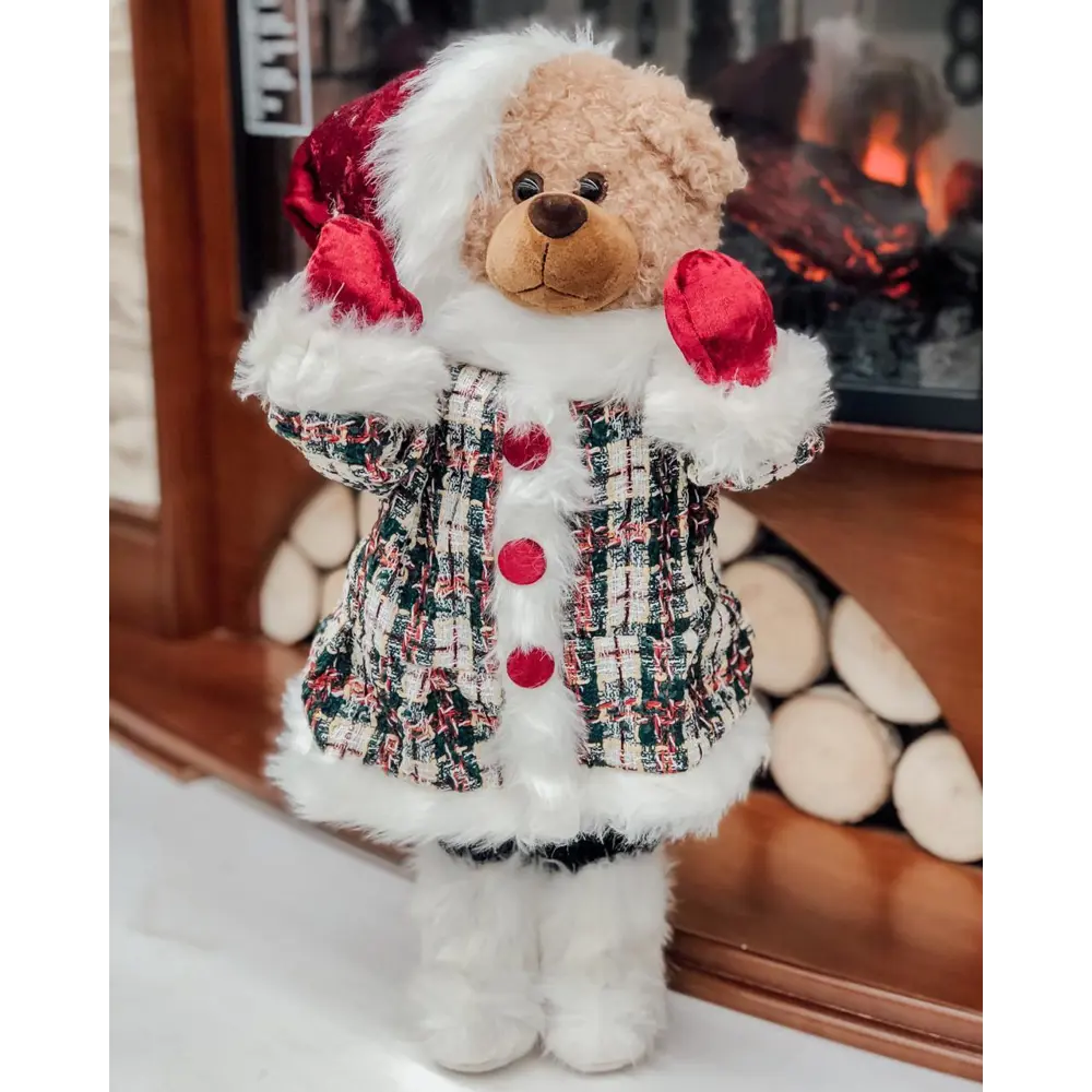 Фигурка декоративная «Мишка в пальто», 55 см, пластик, цвет белый/красный RELANCE STLM-2197456 - Вид №5