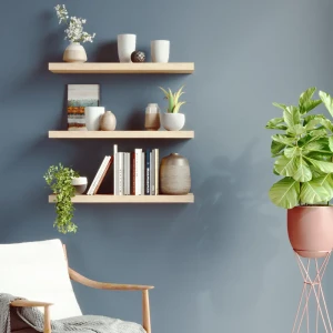 Полка настенная Spaceo Oak 80x23.5 см МДФ цвет дуб