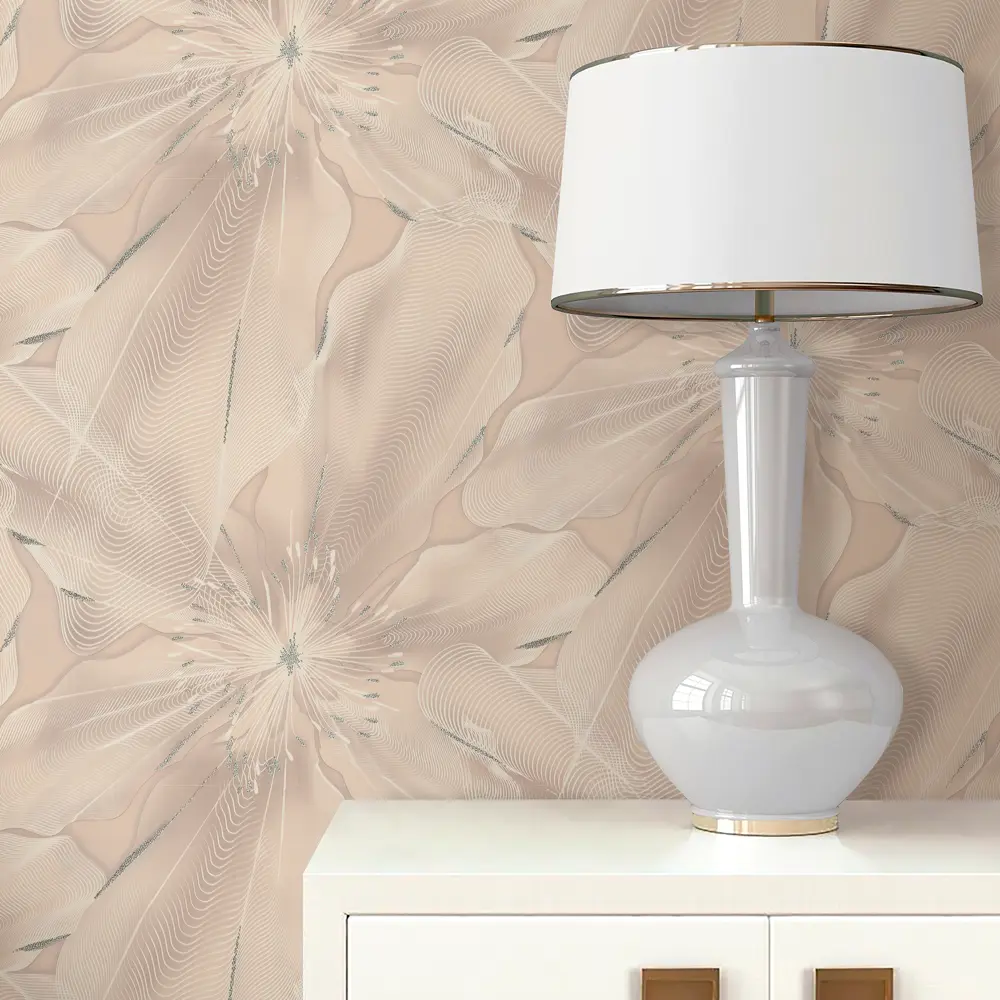 Обои флизелиновые Euro Decor Glossy бежевые 1.06 м ED7171-01 STLM-2160497 - Вид №2