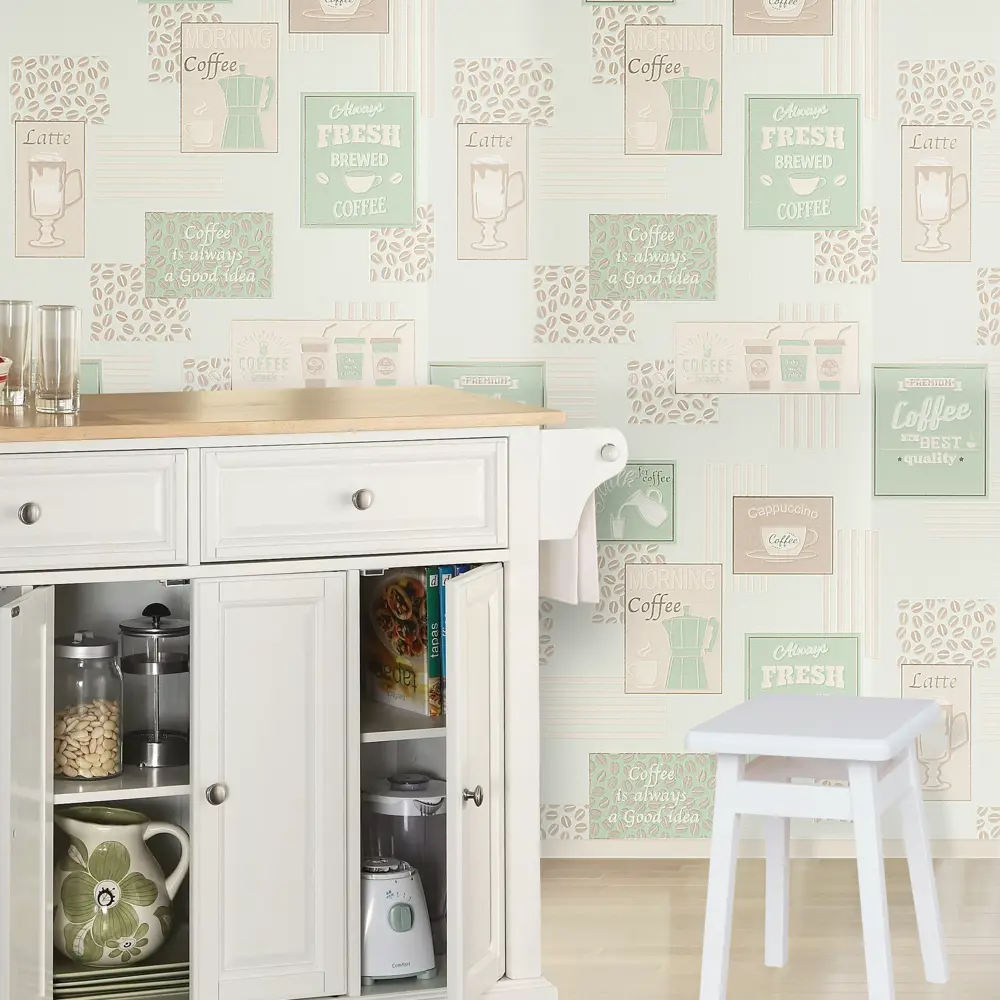 Обои виниловые Мокко зелёные 0.53 м 355 11 Santreyd STLM-2035335 - Вид №2