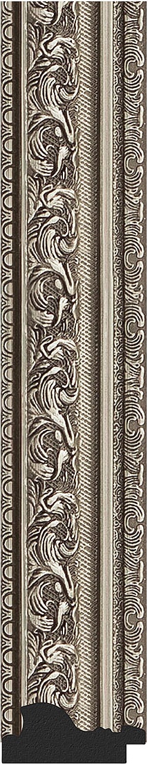 BY 3967 Зеркало в багетной раме - виньетка состаренное серебро 56 mm EVOFORM Octagon - Вид №3