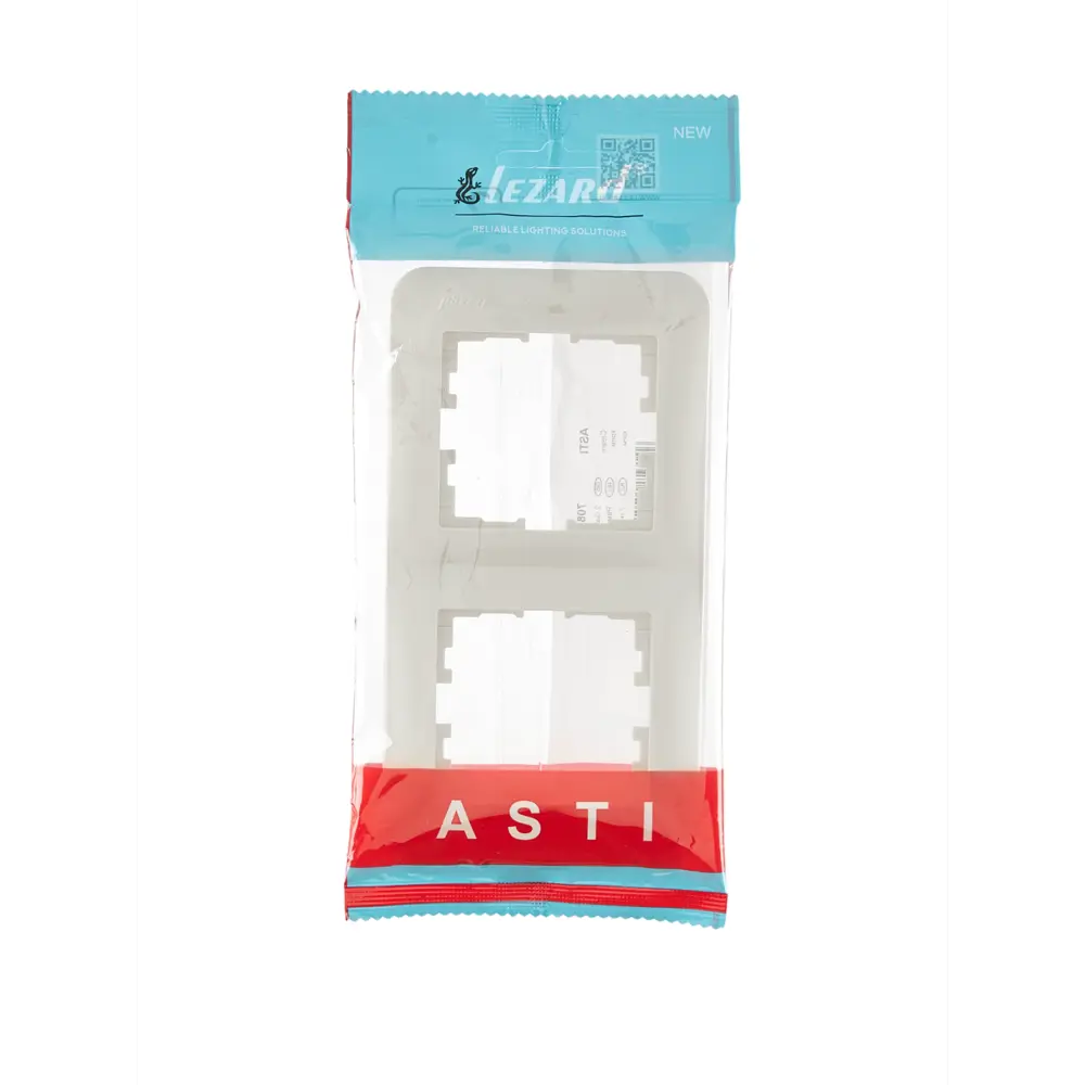 Рамка для розеток и выключателей Lezard Asti 2 поста вертикальная цвет кремовый STLM-2062793 - Вид №3