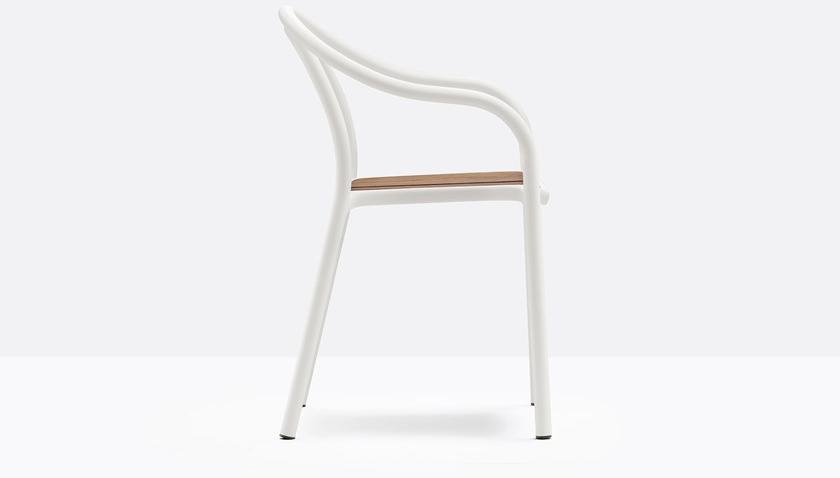 Pedrali Садовый стул из алюминия и дерева с подлокотниками Soul 3746 - Вид №2