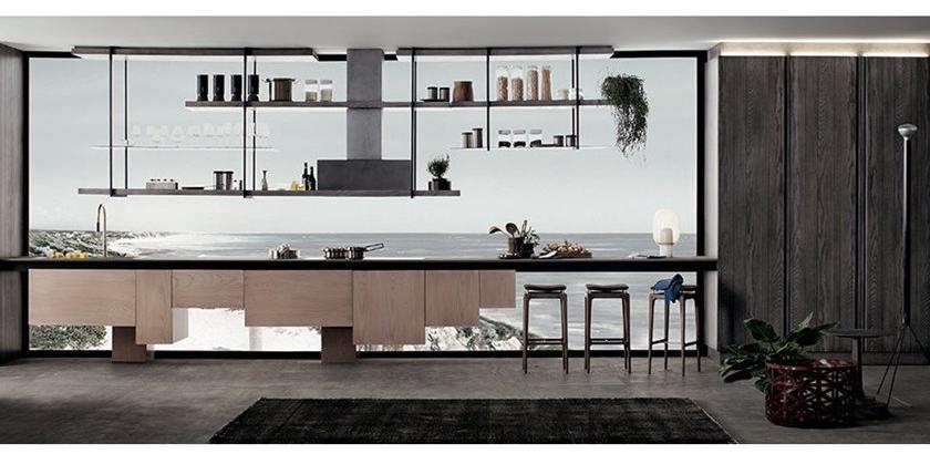 Shake Линейная деревянная кухня Line sun-id-1486600 - Вид №2