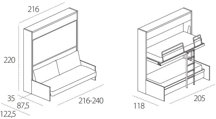 CLEI Оборудованная стенка с диваном Kali sun-id-1415655 - Вид №4