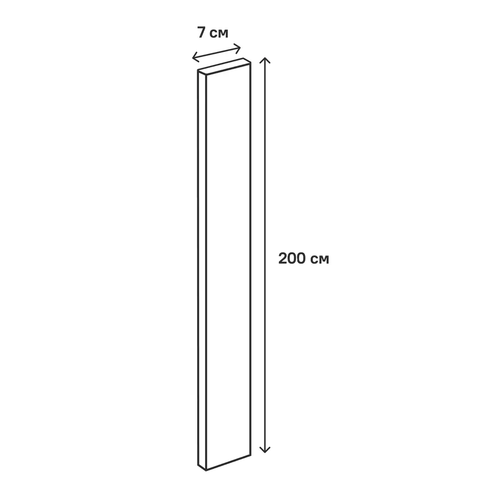 Карниз верхний Зея 7x200 см Delinia ID ЛДСП цвет коричневый STLM-2193494 - Вид №4