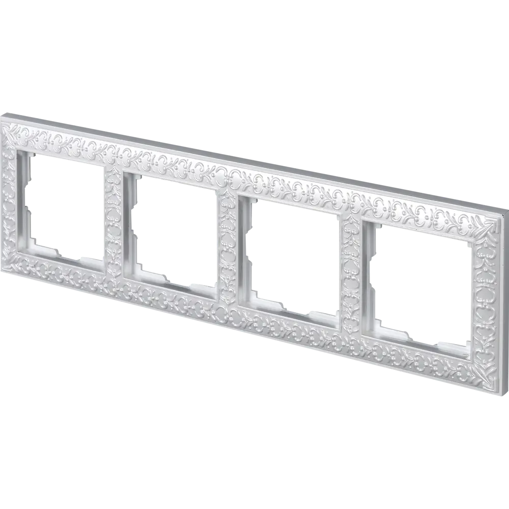Рамка для розеток и выключателей Werkel Antik 4 поста, цвет жемчужный STLM-2203624 - Вид №1