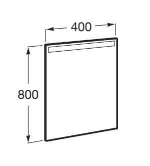 Прямоугольное зеркало со встроенным настенным освещением Roca EIDOS 8123 ARCH-00032296 - Вид №25