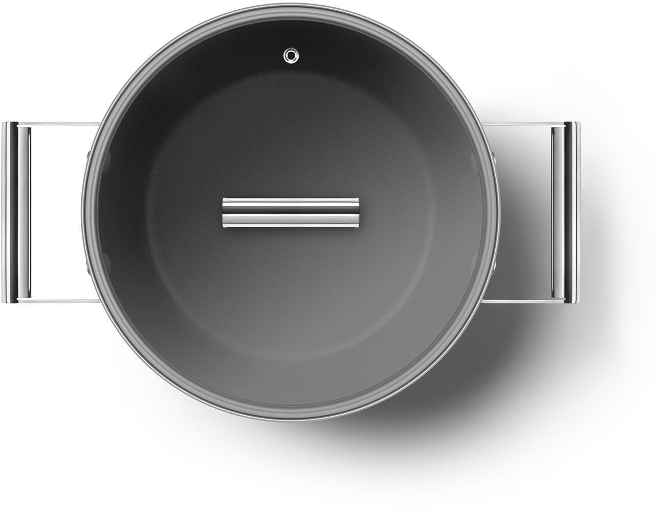 CKFC2411CRM Посуда / кастрюля с двумя ручками и крышкой 24 см, кремовая SMEG  - Вид №4