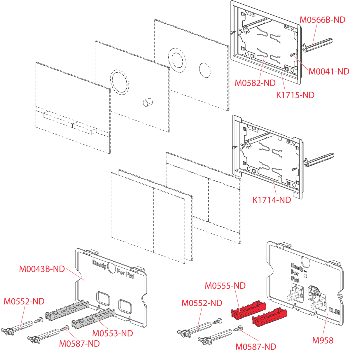 Кнопка управления для скрытых систем инсталляции, нержавеющая сталь-черный глянец ALCAPLAST STRIPEBLACK - Вид №2
