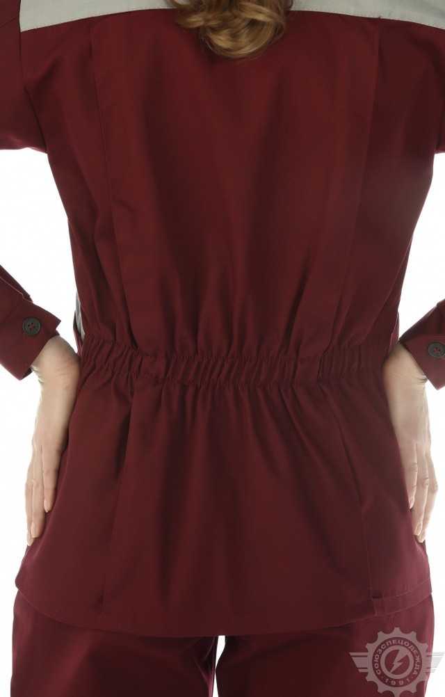 65527 Костюм "Эксперт-2" женский бордовый  Летняя спецодежда  размер 56-58/170-176  - Вид №13