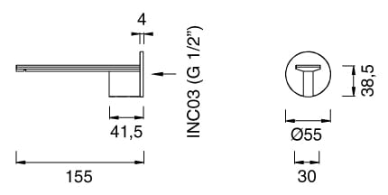 Настенный дозирующий носик из нержавеющей стали CEADESIGN AYLA ARCH-00037524 - Вид №2