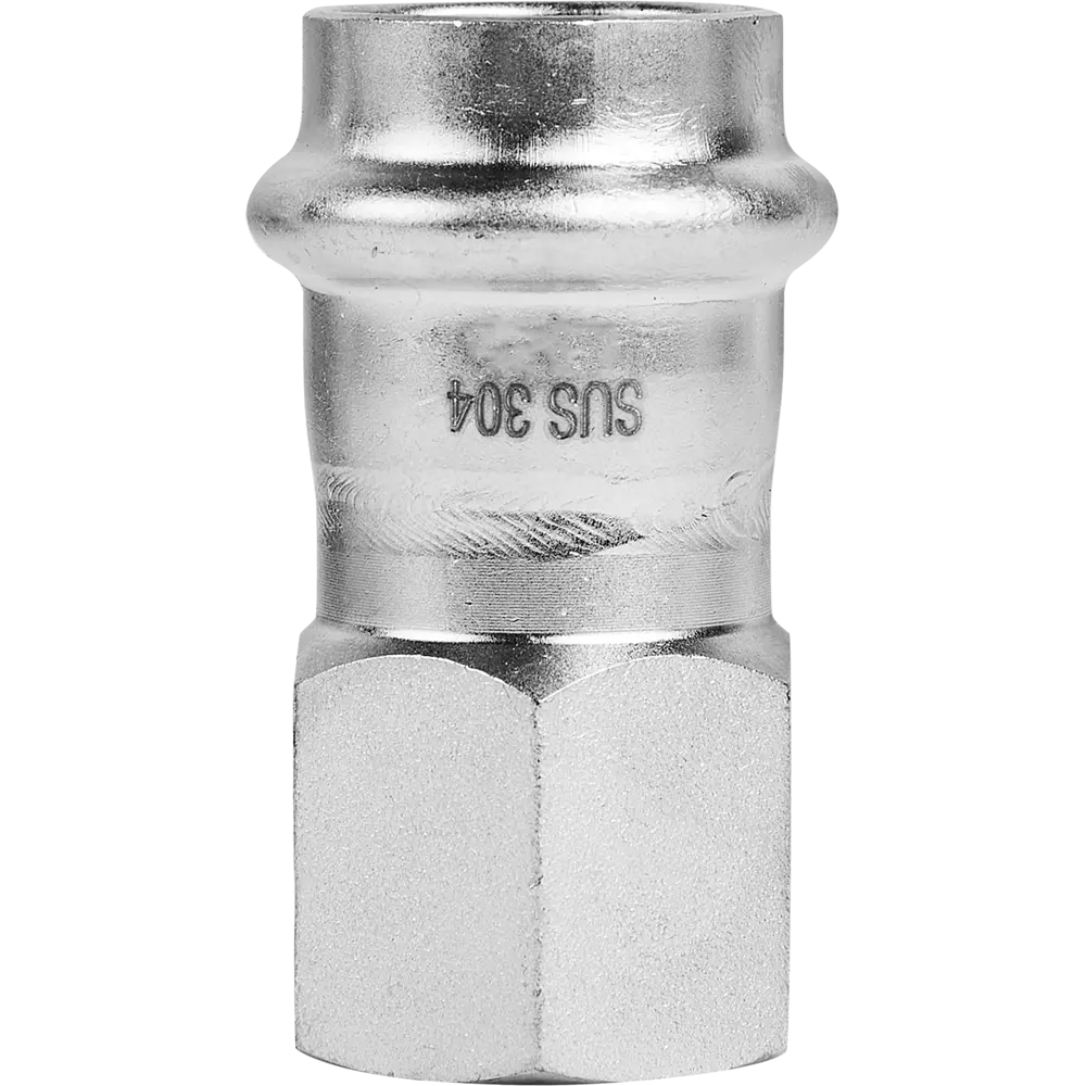 Муфта переходная Rommer 1/2"x22 мм ВПр-ВР нержавеющая сталь STLM-2173569 - Вид №2