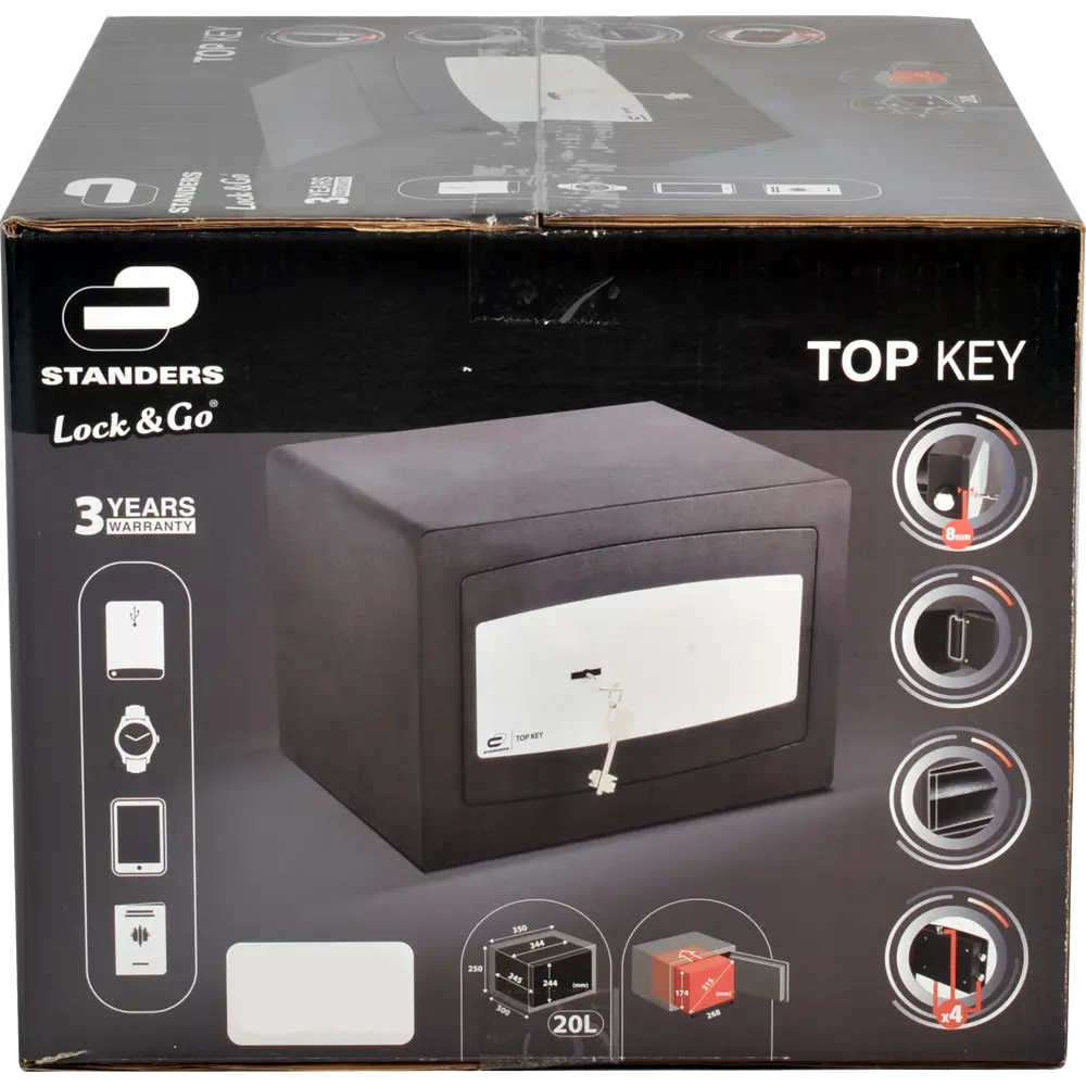 Сейф мебельный Standers N3, ключевой замок, 20 л STLM-2057601 - Вид №6