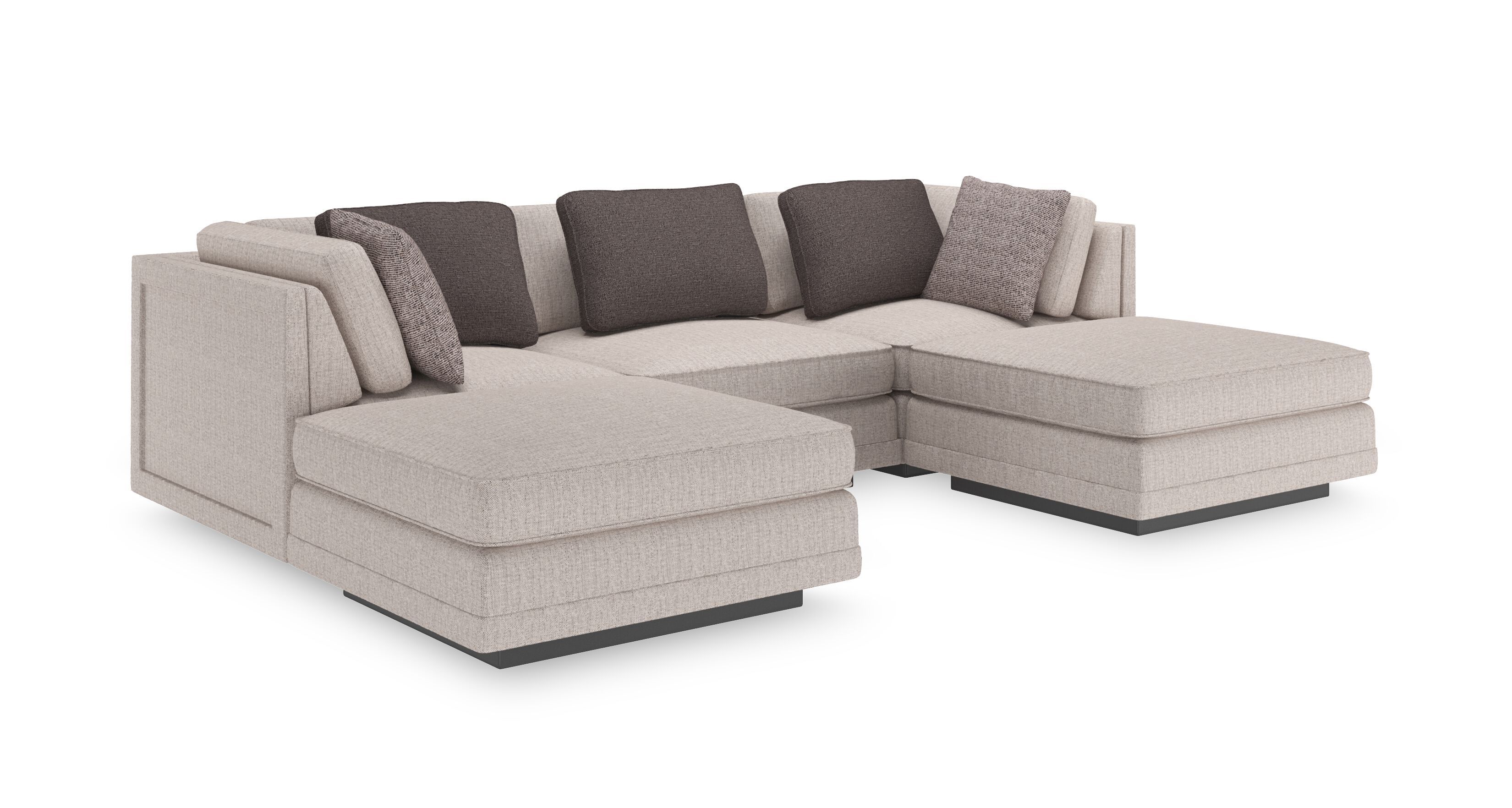 Модульный тканевый диван с полуостровом Caracole Fusion ARCH-00141557 - Вид №1