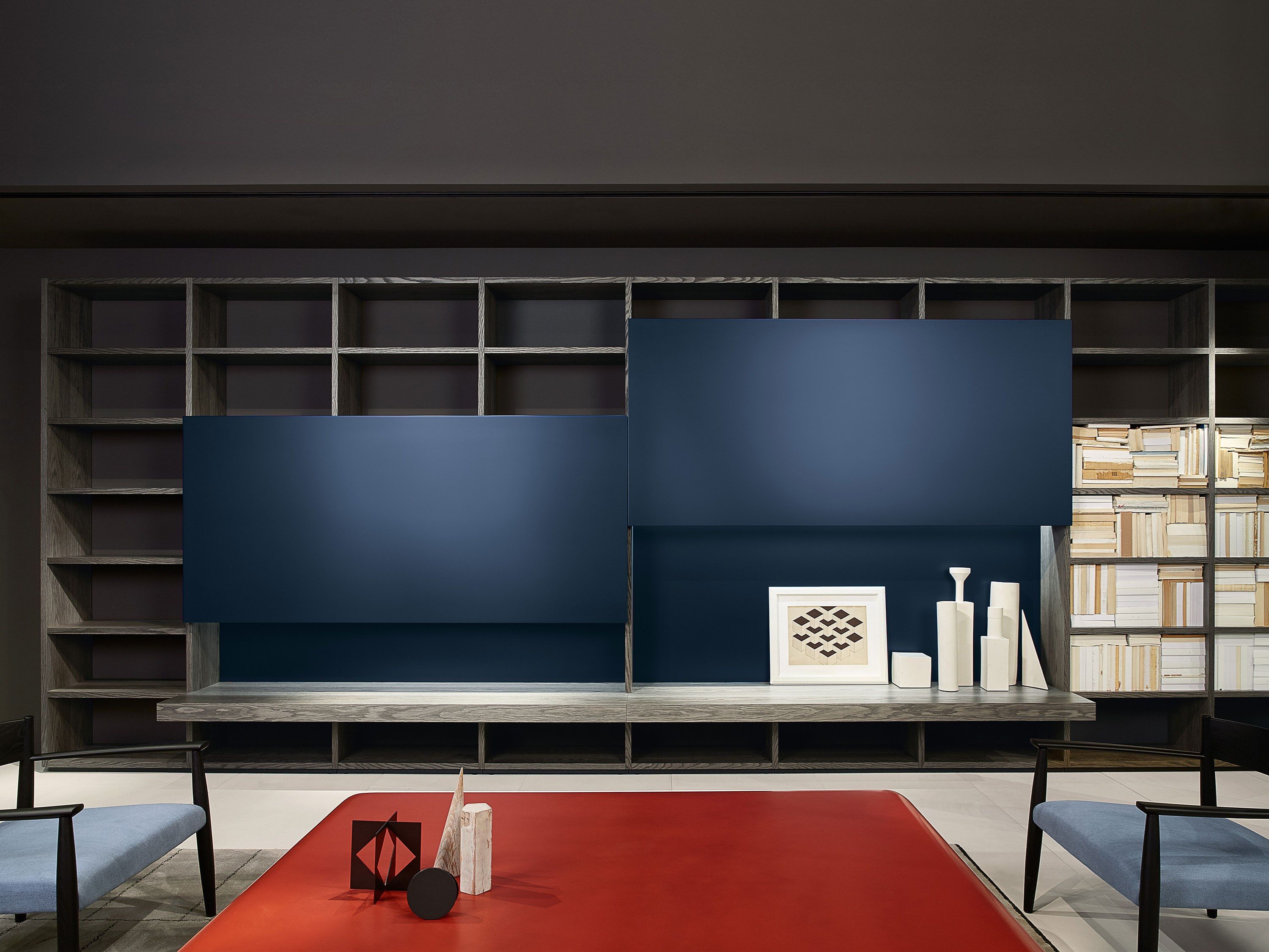 Настенный книжный шкаф из грецкого ореха Porro SYSTEM ARCH-00038451 - Вид №4