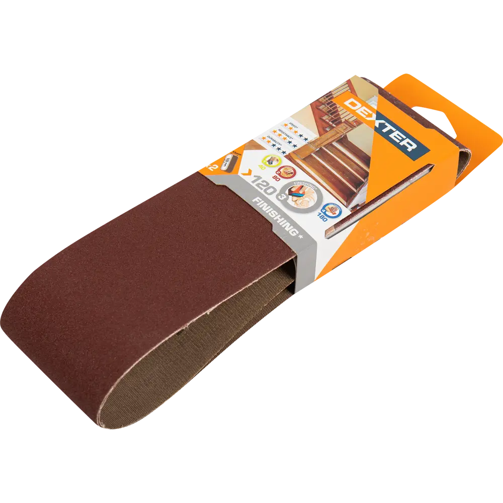 82307191 Лента шлифовальная Dexter P120 533x75 мм, 2 шт. STLM-0024322  - Вид №2
