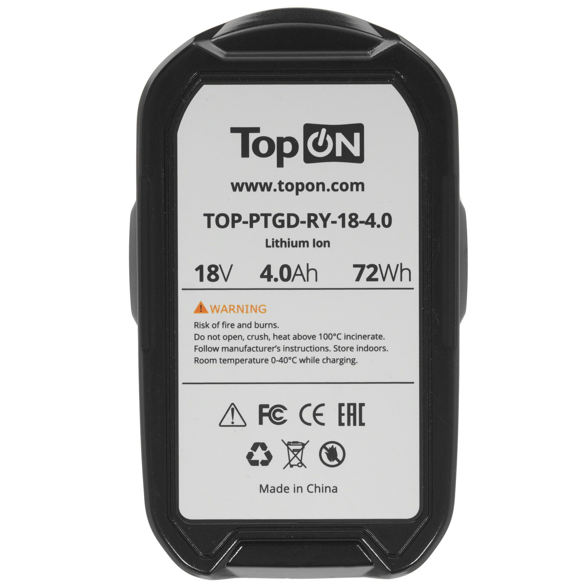Аккумулятор TopON TOP-PTGD-RY-18-4.0 9002653 STDN-0025614 - Вид №2