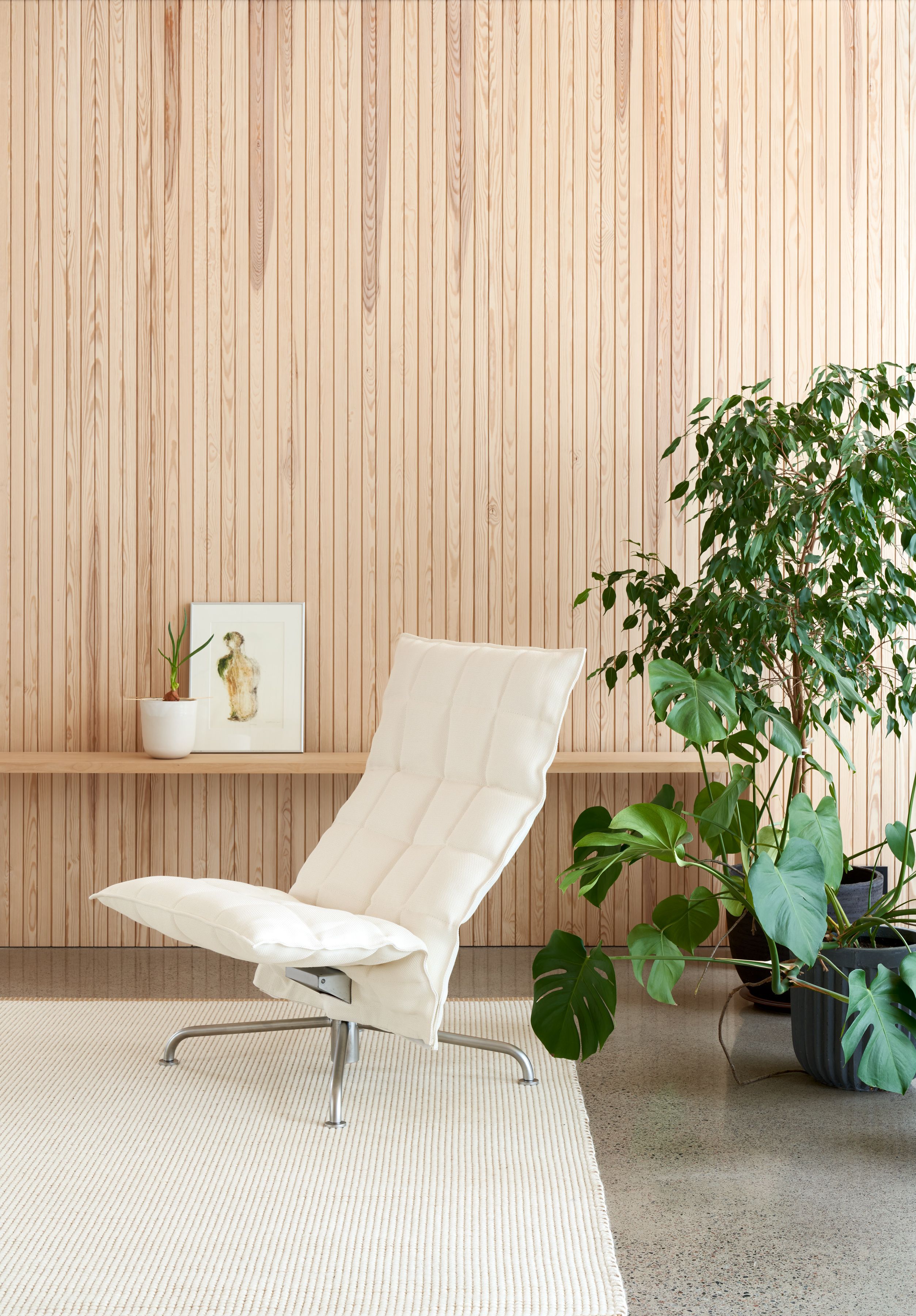 Тканевое вращающееся кресло с подставкой для ног Woodnotes K Chair ARCH-00086977 - Вид №14