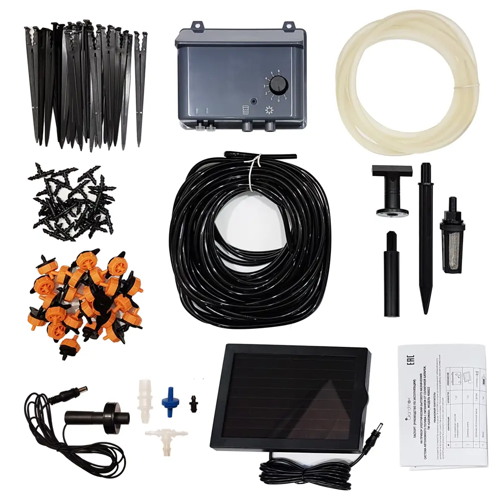 Комплект для капельного полива на солнечной батарее, 24 растения GARDMAX STLM-2148976 - Вид №2