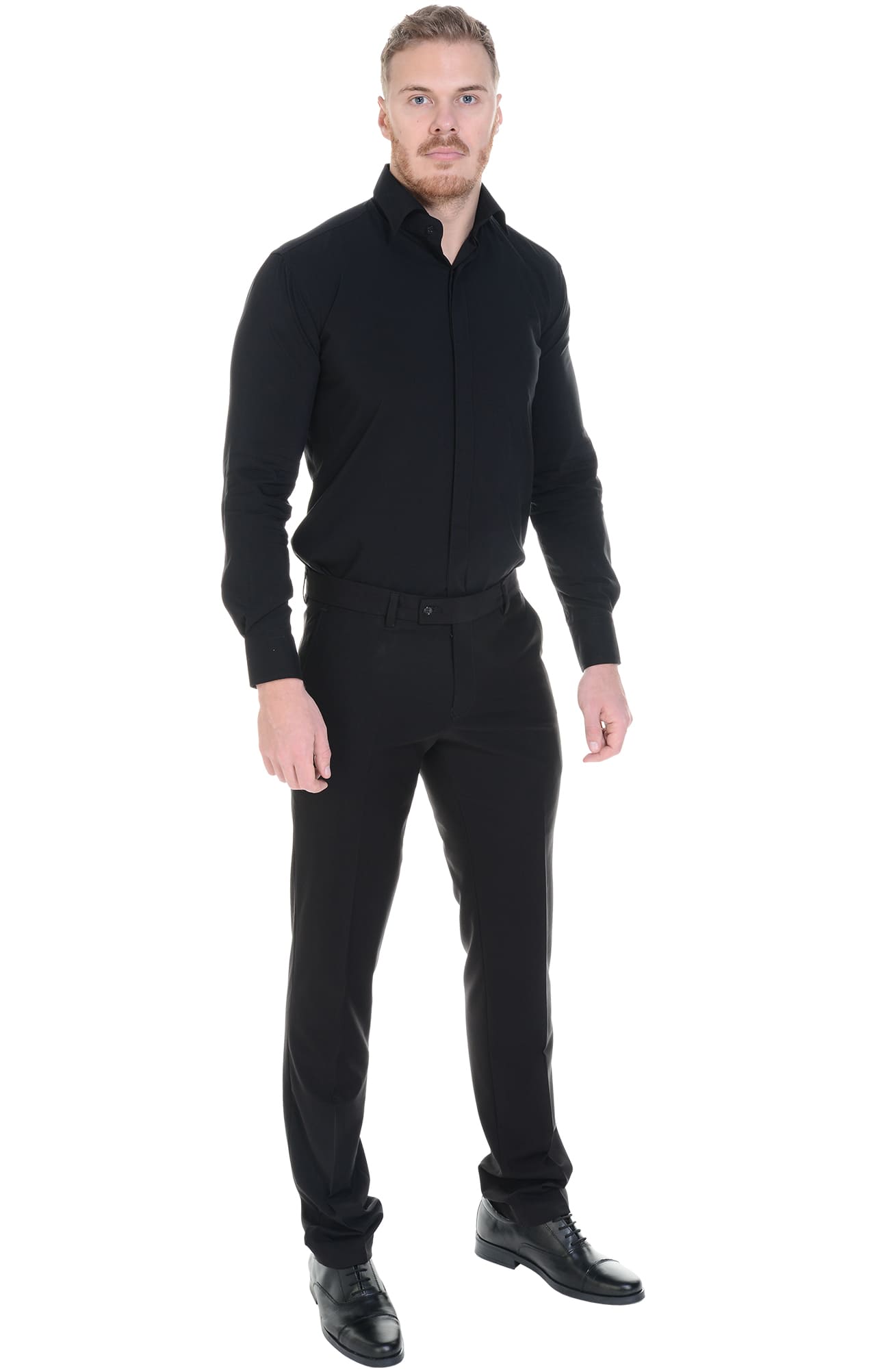 62473 Рубашка мужская  black El-Risto  Корпоративная одежда  размер 39/170-176  - Вид №5